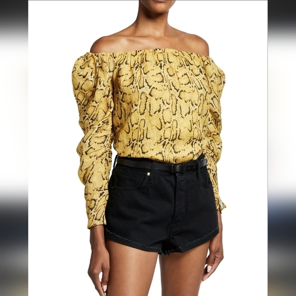 NWT Frame Off The Shoulder Billow Sleeve Top - Picture 1 of 5